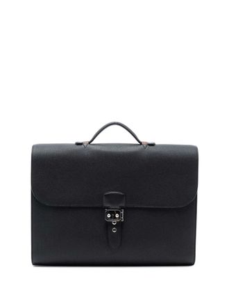 Herm&egrave;s 2015 Togo and Swift Sac A Depeches Verso 38 business bag - unisex - Calf Leather - One Size - Black