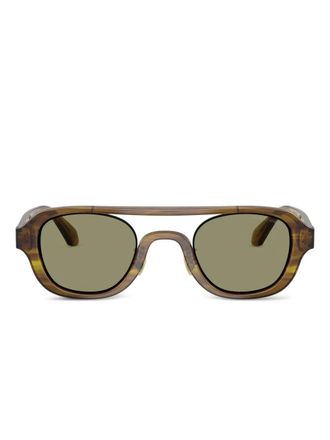 Giorgio Armani Occhiali da sole geometrici - Marrone