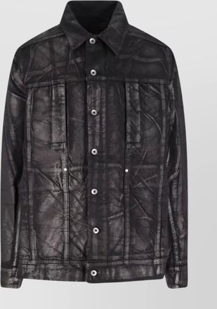Rick Owens printed design jacket with long sleeves and pockets