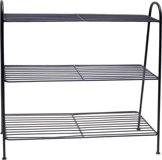 Decoclico Estantería zapatero de metal negro