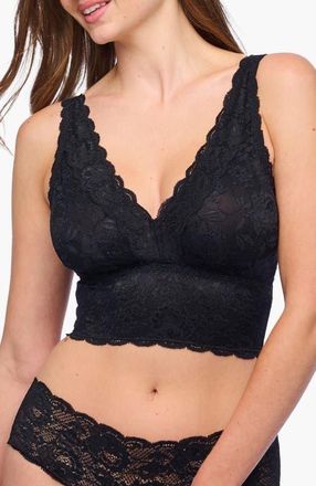 Cosabella Nsn Plungie Longline Curvy Bralette in Black at Nordstrom, Size X-Large