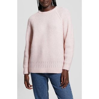 Guess Margo Mixed Stitch Sweater in Low Key Pink at Nordstrom, Size X-Small
