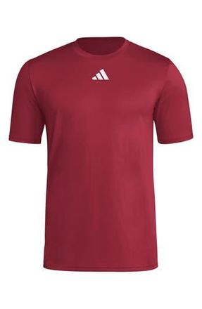 adidas Short Sleeve Pregame T-Shirt in Collegiate Burgundy/White at Nordstrom Rack, Size Xx-Large
