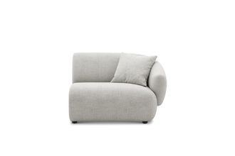 Castlery Auburn Right Arm Sofa Customized, Performance Classic Twill, Medium Grey, Spill Resistant, Modular for Castlery