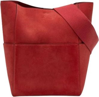 Celine Pre-owned Cross Body Bags, female, Red, Size: ONE SIZE Pre-owned Vintage Suede Cross Body Bag