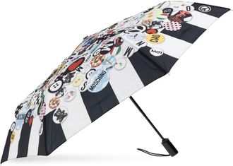 Moschino Accessoires, unisex, Veelkleurig, ONE Size, Polyester, Openclose Italian Inspiration Umbrella