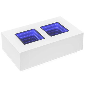 Berkfield Home Durable Coffee Table with Infinity LED White 116x69x40 cm | Size: 116 x 69 x 40 cm