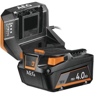 AEG Batteria AEG 18V 4,0Ah agli ioni di prolitio - Caricabatterie 2,0Ah - SETL1840S