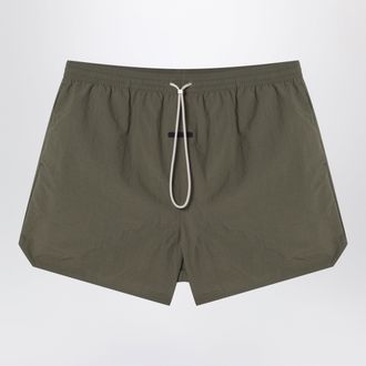 Fear of God Moss green nylon swim shorts