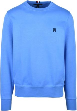 Tommy Hilfiger Sweatshirt met ronde hals - Heren - Sweatshirts - Blauw - L - Katoen - Hoodies & sweatvesten