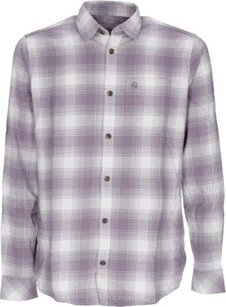 Carhartt Work in Progress Long Sleeve Button Shirt Misty Thistle - Heren - Casual Overhemden - Paars - S - Katoen - Overhemden