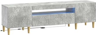 vidaXL Mueble De Tv Led Gris Hormig&oacute;n Madera De Ingenier&iacute;a Vidaxl