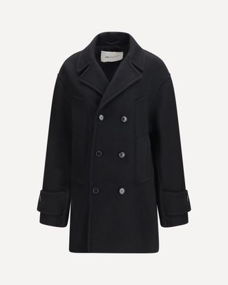 Ami Virgin wool short Caban Coat Female 36