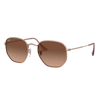Ray-Ban Zeshoekige zonnebril met platte lenzen - unisex - Zonnebrillen - Bruin - 54 MM - Accessoires