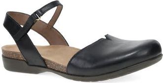 Dansko Rowan Flat in Black Waxy Burnished at Nordstrom, Size 10.5-11Us