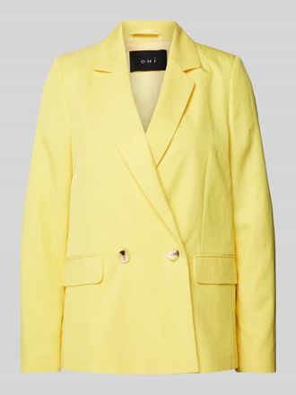 Oui Blazer mit Pattentaschen in Hellgelb, Größe 36