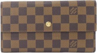 Louis Vuitton Damier Canvas Ebene Coated Canvas Long Wallet (Bi-Fold) (Pre-Owned)