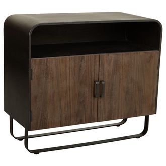 Wanderlust Deco Aparador De Madera Y Metal Negro 90x44x80.5h Cm