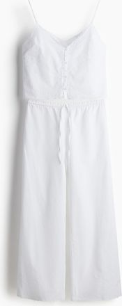 H&M Baumwollpyjama mit Broderie Anglaise - White