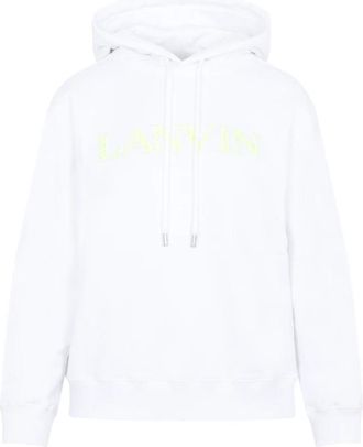Lanvin Cotton Classic Fit Hoodie - Dames - Hoodies - Wit - XS - Katoen - Hoodies & sweatvesten