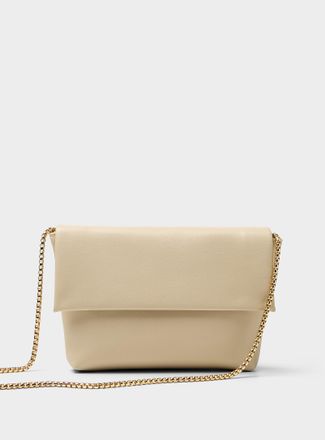 Simons Womens Faux-leather envelope evening bag