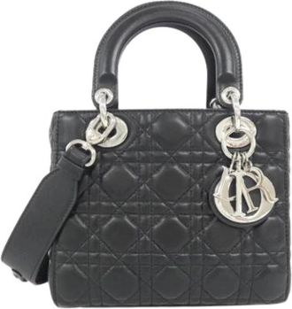 Dior Pre-owned Vintage Handbag - Dames - Vintage Handtas - Zwart - ONE Size - Leer - Vintage