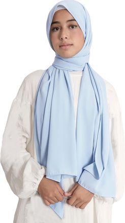 Lina & Lily Medina Silk Hijab Head Scarf Shawl Wrap for Muslim Women Non-see-through Non-slip (Baby Blue)