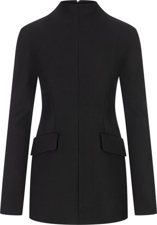 Sportmax Fitted Raised Collar Virgin Wool-Blend Jacket