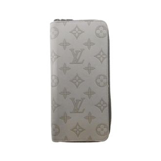 Louis Vuitton Gris Leather Long Wallet (Bi-Fold) (Pre-Owned)