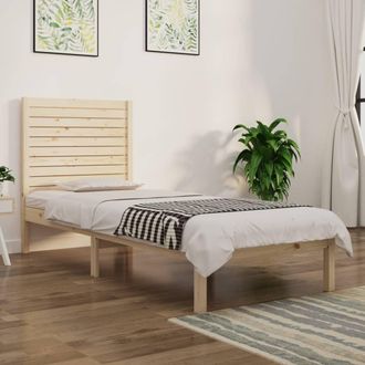 vidaXL Estructura De Cama Madera Maciza 90x190 Cm Vidaxl