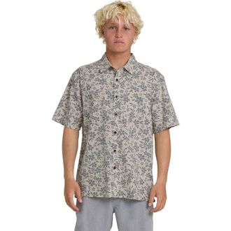 Quiksilver Flower Field WM SS Short Sleeve Shirt in Moonbeam at Nordstrom, Size Xx-Large