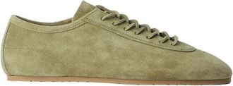 Dries Van Noten Suede Low-Top Trainers - Heren - Sneakers - Groen - 40 EU - Su&egrave;de - Schoenen