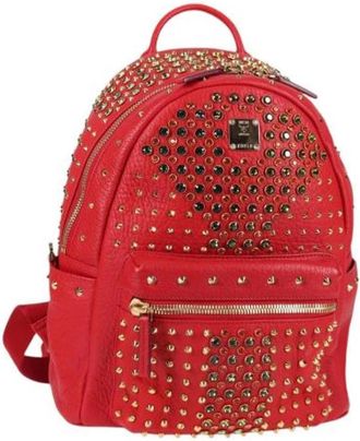 MCM Pre-owned Leather backpacks - Dames - Vintage Rugzakken - Rood - ONE Size - Leer - Vintage