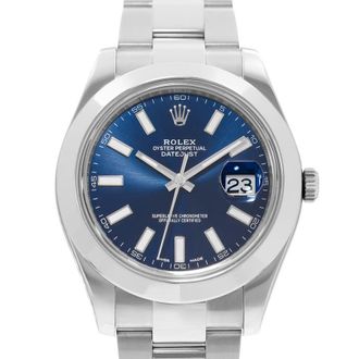Rolex Pre-owned Rolex Datejust Ii Automatic Chronometer Blue Dial Mens Watch 116300 BLSO