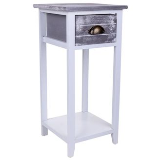 Wanderlust Deco Wanderlust Deco - Mesita De Madera Blanca 30x30x63
