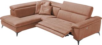 Egoitaliano Ecksofa »Martine, Multifunktionssofa mit Komfortfunktionen, edel und bequem« mit Ottomane, elektrischer Relaxfunktion und Kopfteilverstellung