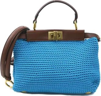 Fendi Pre-owned Handbags, female, Blue, Size: ONE SIZE Pre-owned Leather fendi-bags