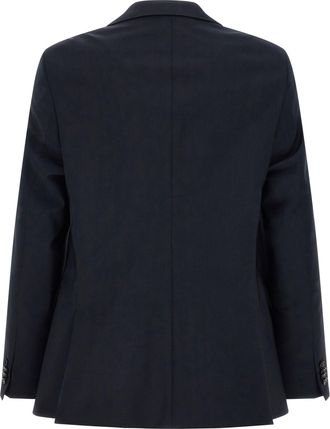HUGO BOSS Virgin Wool Tailored Pant Suit - Navy