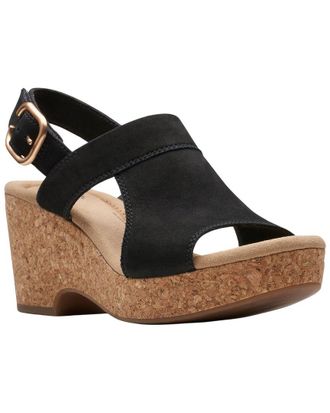 Clarks Giselle Rose Nubuck Wedge Sandal