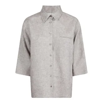 PESERICO Peserico, Shirts, female, Beige, Size: XS Linen Shirt