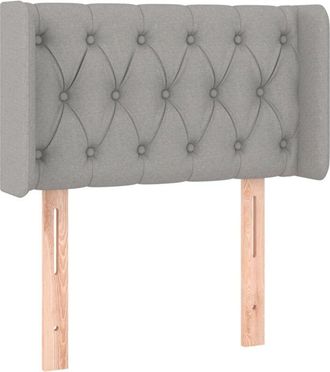 vidaXL Cabecero Con Led De Tela Gris Claro 83x16x78/88 Cm Vidaxl