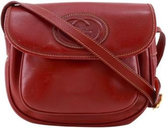 Gucci Pre-owned Leren Crossbodytas - Dames - Vintage Schoudertas - Rood - ONE Size - Leer - Vintage