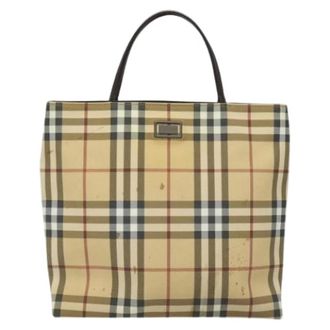 Burberry Pre-owned Tote Bags, female, Beige, Size: ONE SIZE Pre-owned Nova Check Handbag