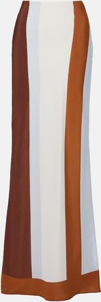 Sir. Striped silk maxi skirt