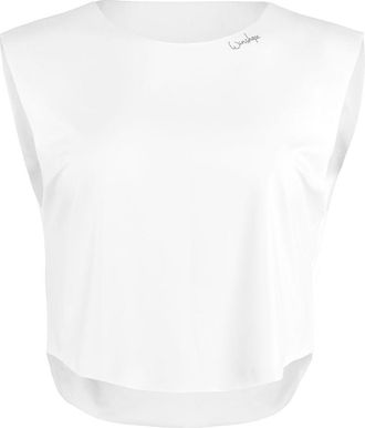 Winshape Crop-Top WINSHAPE AET115LS, Damen, Gr. XXL, weiss (ivory), 85% Polyester, 15% Elasthan, R&uuml;ckenausschnitt, Tops Crop-Top, Functional Soft and Light