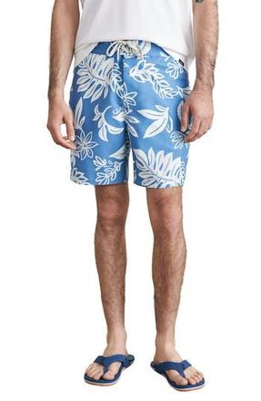 Faherty Surf Rider Sunwashed Board Shorts in Sky Floral at Nordstrom Rack, Size 29