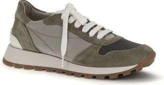 Brunello Cucinelli Womens Bicolor Calf Leather Bos Taurus Athletic Sneakers