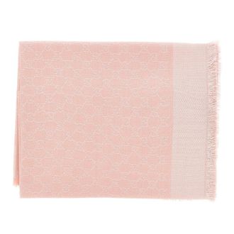 Gucci Silk and wool scarf with GG motif Woman One Size
