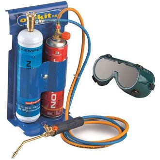 Kemper Kit Saldatura a Gas con Cannello Punte Bombole e Occhiali Oxygas Kemper