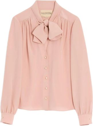 Valentino Garavani Camicia in cr&ecirc;pe de chine - Rosa